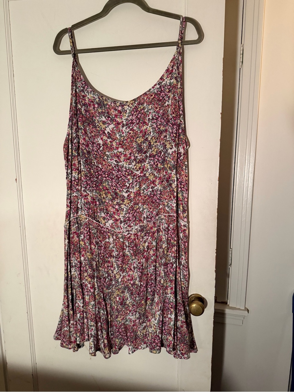 wild fable Pink Multi Floral Spaghetti-Strap Mini Dress